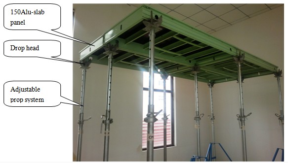 150 Aluminum Frame Slab Formwork System With Adjustable Prop