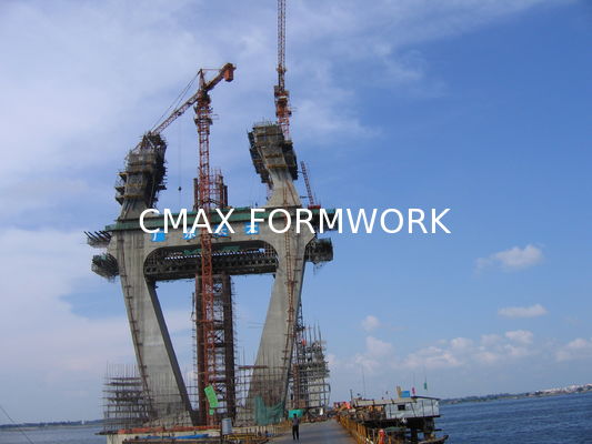 Safe , Crane Independent Self Climbing Formwork ACS100 With All Around Platforms